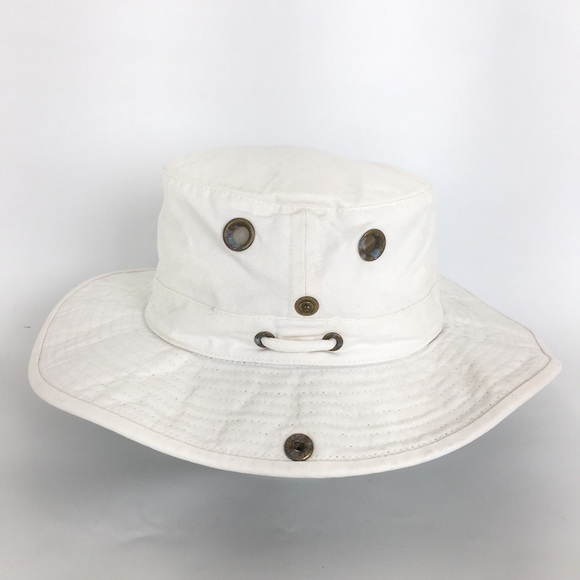 Tilley Hat Men’s Cotton Canvas Sun Hat Neutral Tan Safari Hiking Fishing Camping - Picture 2 of 13